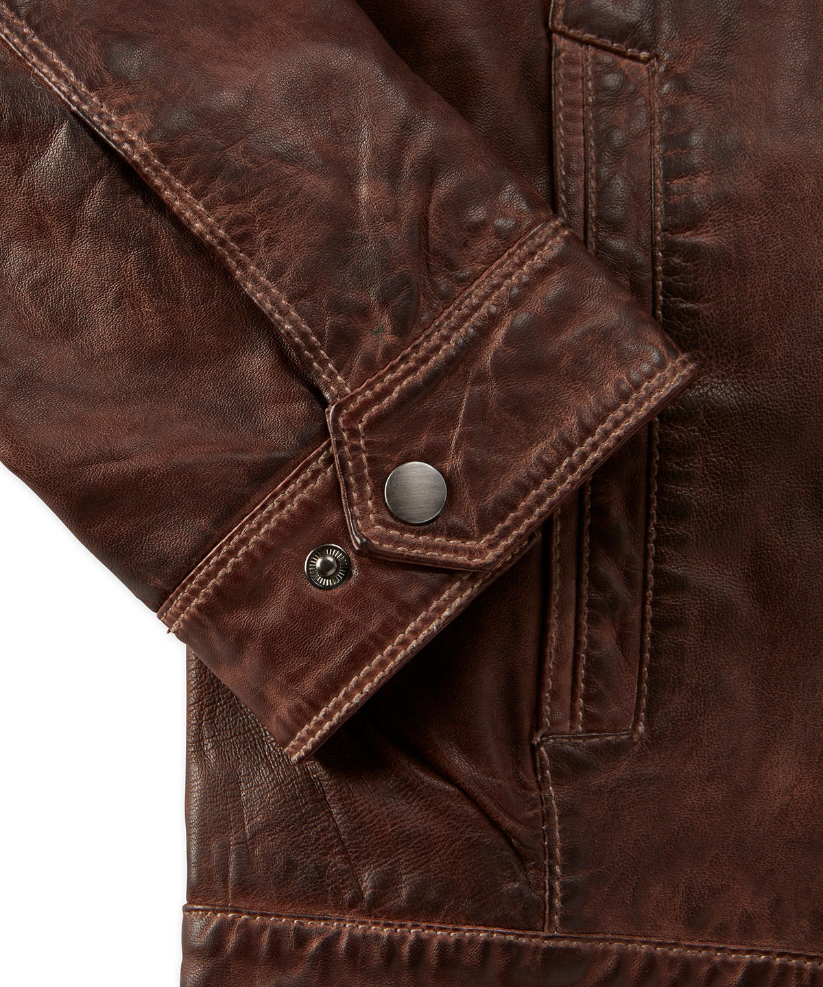 Washed Leather Field Jacket