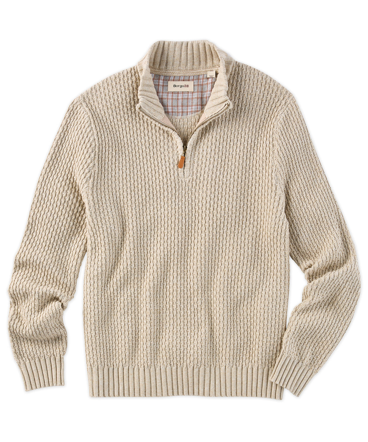 Quarter-Zip Mock Neck Sweater