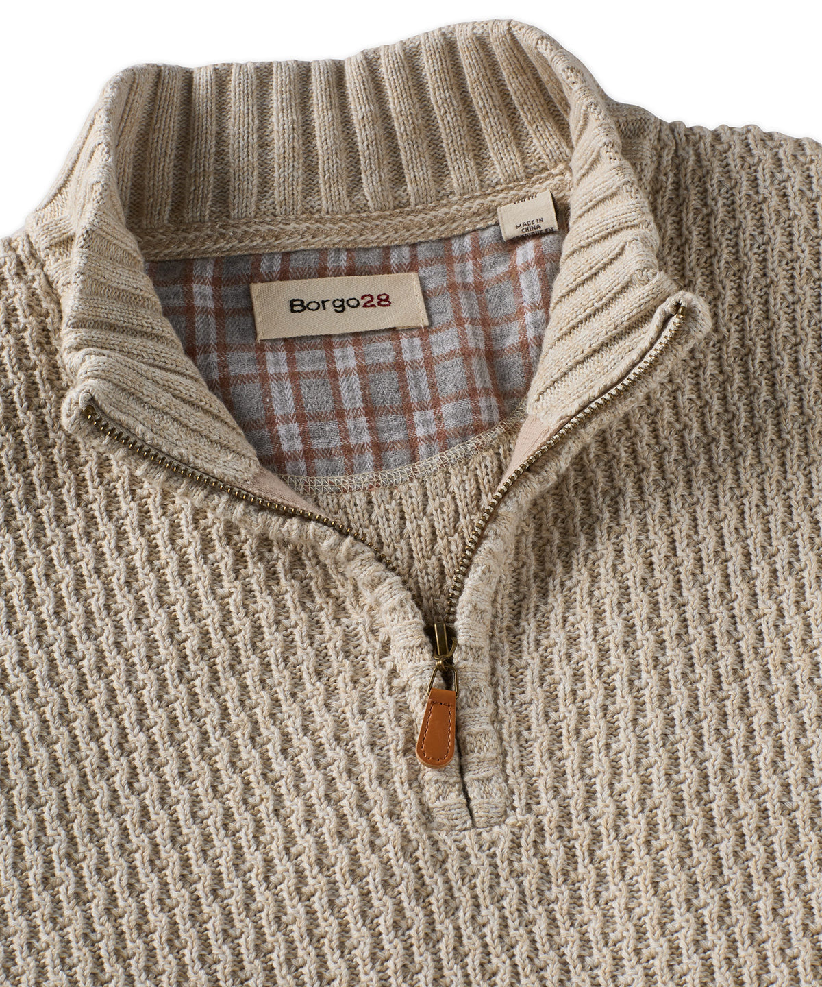 Quarter-Zip Mock Neck Sweater