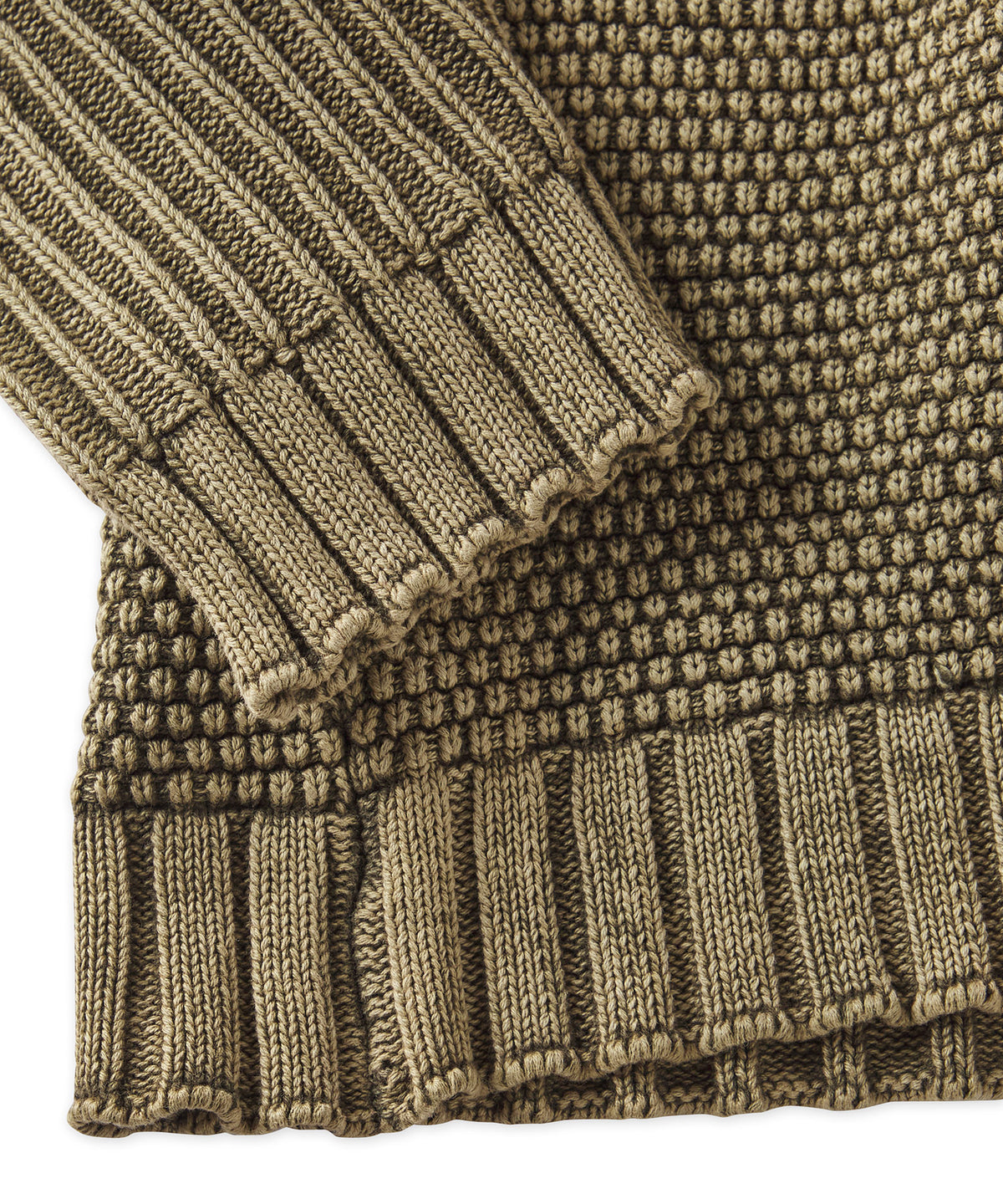 Quarter-Zip Stone Washed Sweater