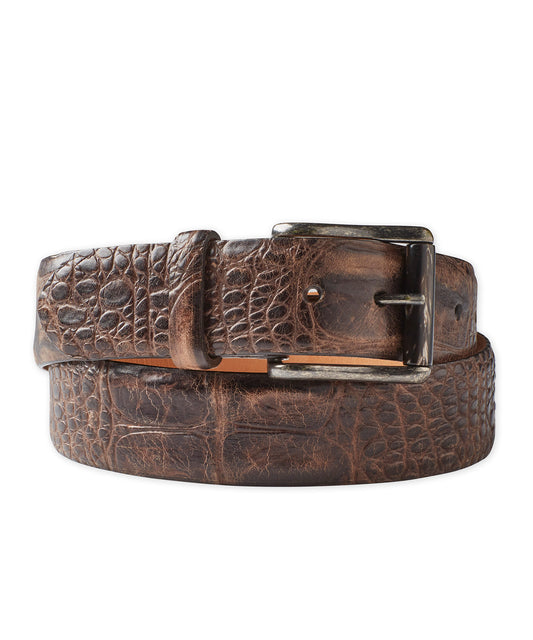 Hornback Embossed Croc Belt