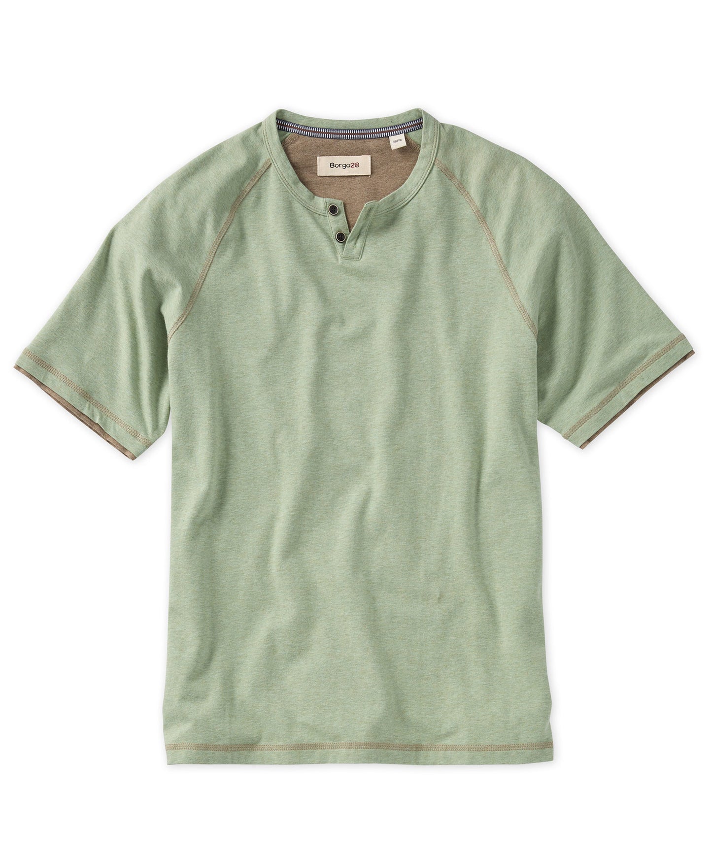 Melange Notch Neck Short Sleeve Tee