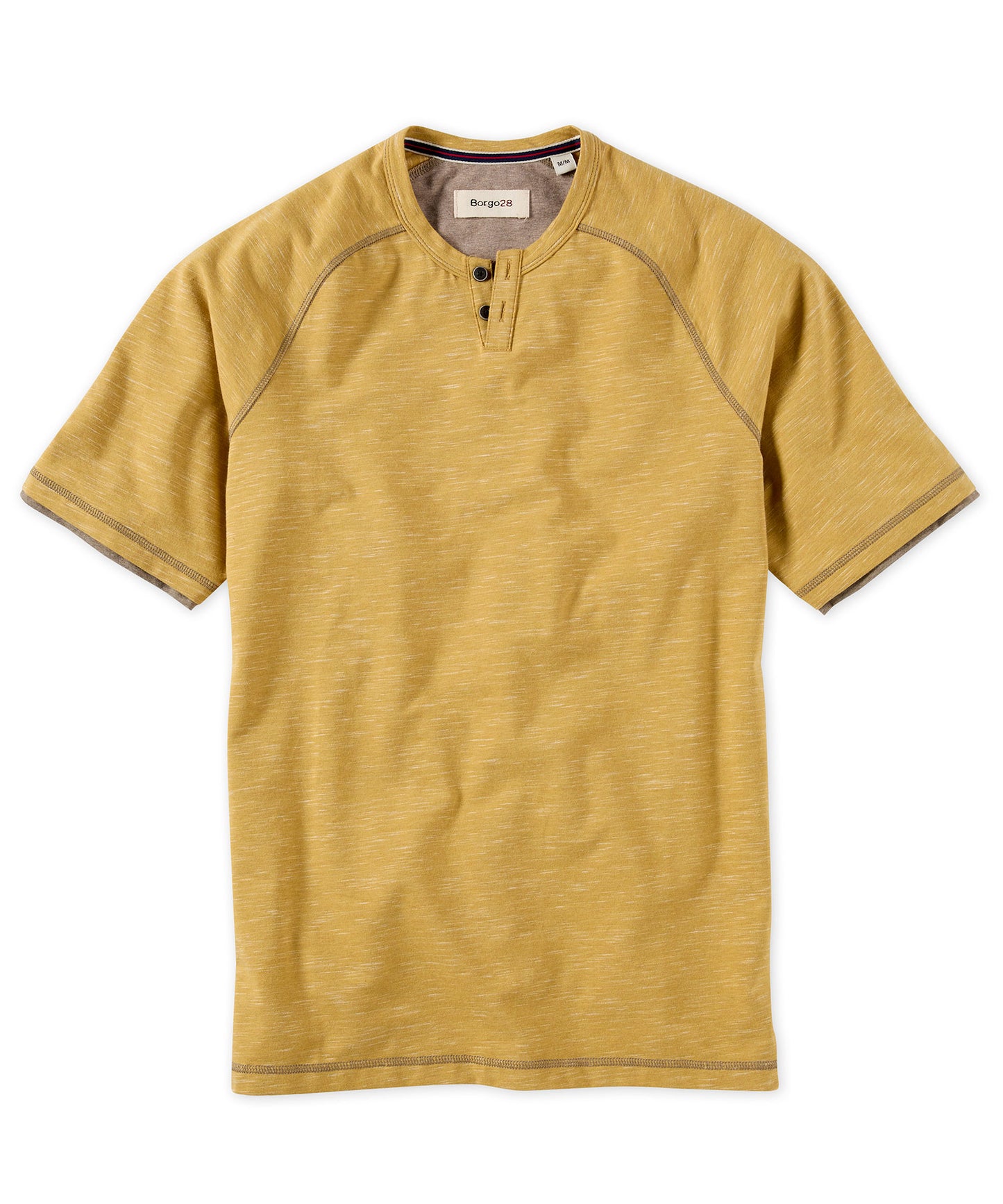 Melange Notch Neck Short Sleeve Tee