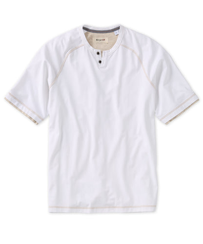 Melange Notch Neck Short Sleeve Tee