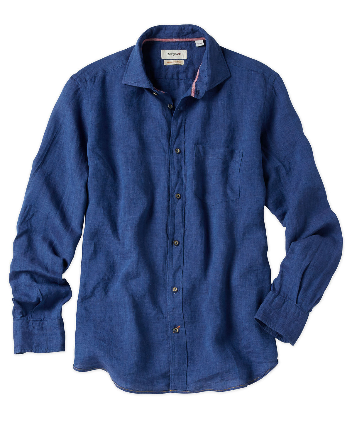 Garment Dyed Soft Washed Long Sleeve Linen Shirt