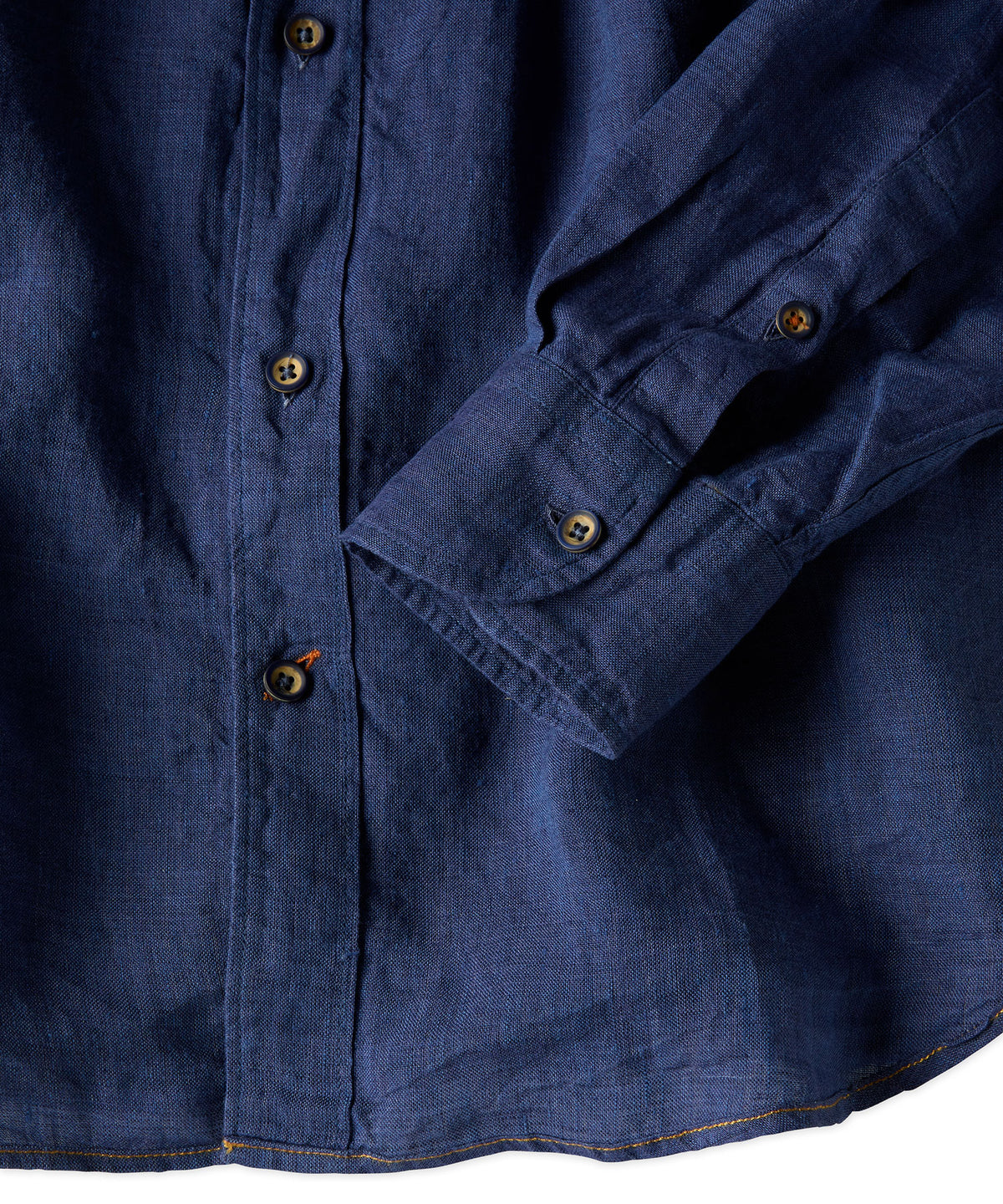 Garment Dyed Soft Washed Long Sleeve Linen Shirt