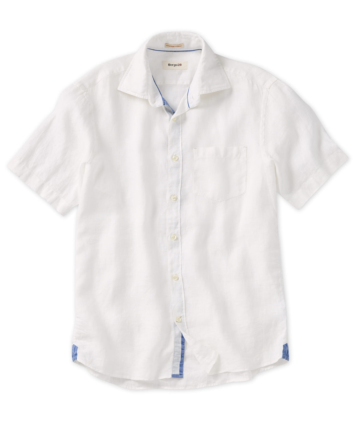 Garment Dyed Soft Washed Short Sleeve Linen Shirt