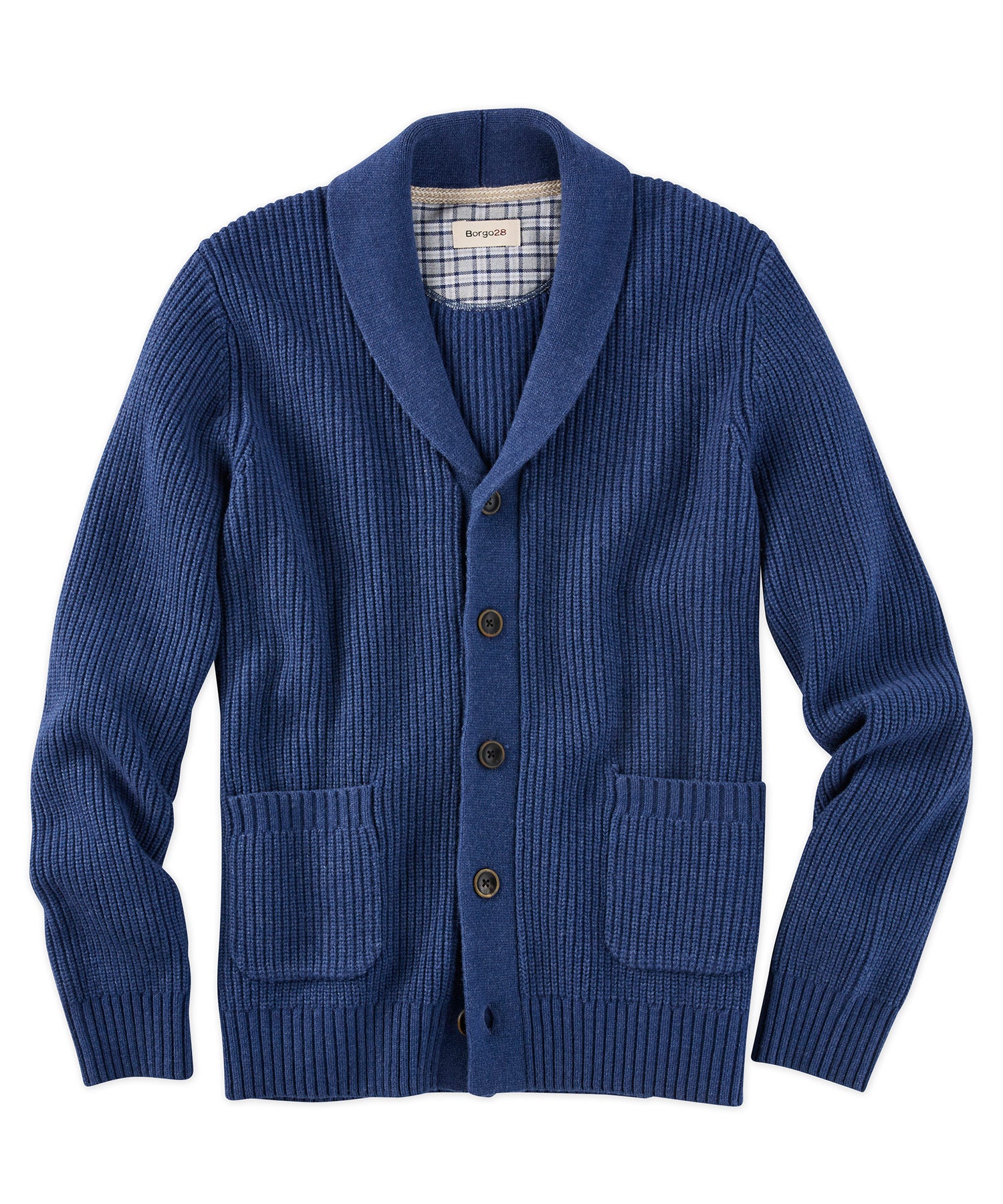 Cotton Wool Shawl Collar Cardigan