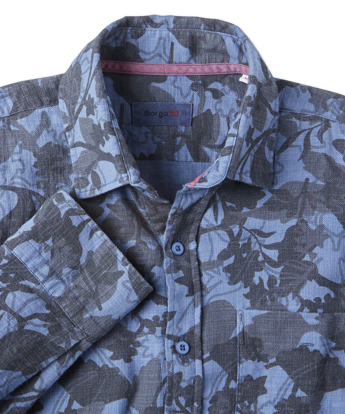 Camo Flower Patterned Long-Sleeve Sport Shirt