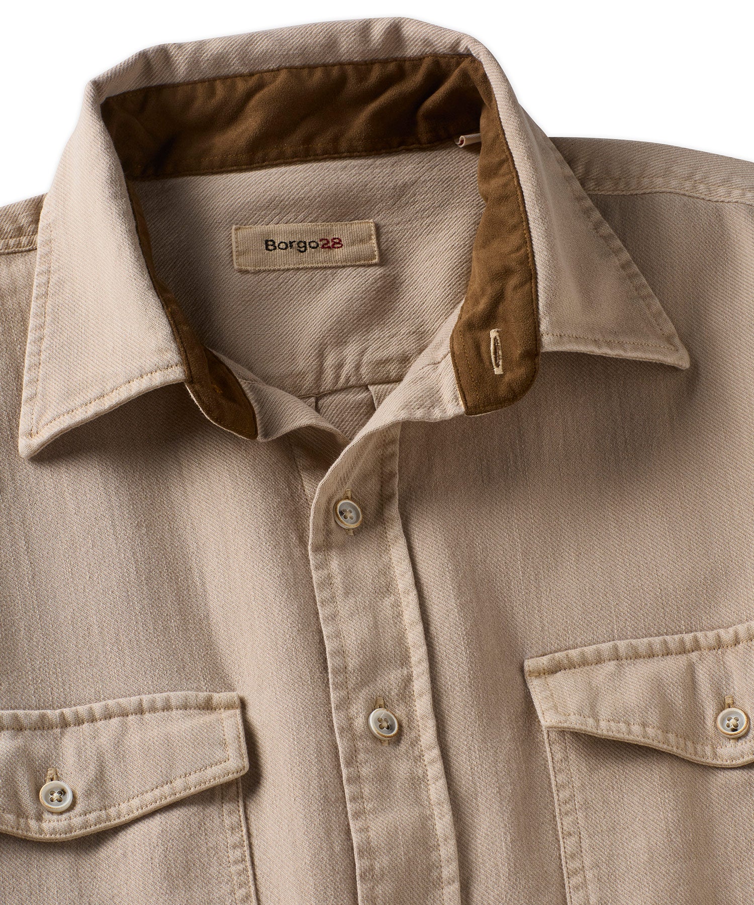 Safari Shirt with Elbow Patches Mink / M