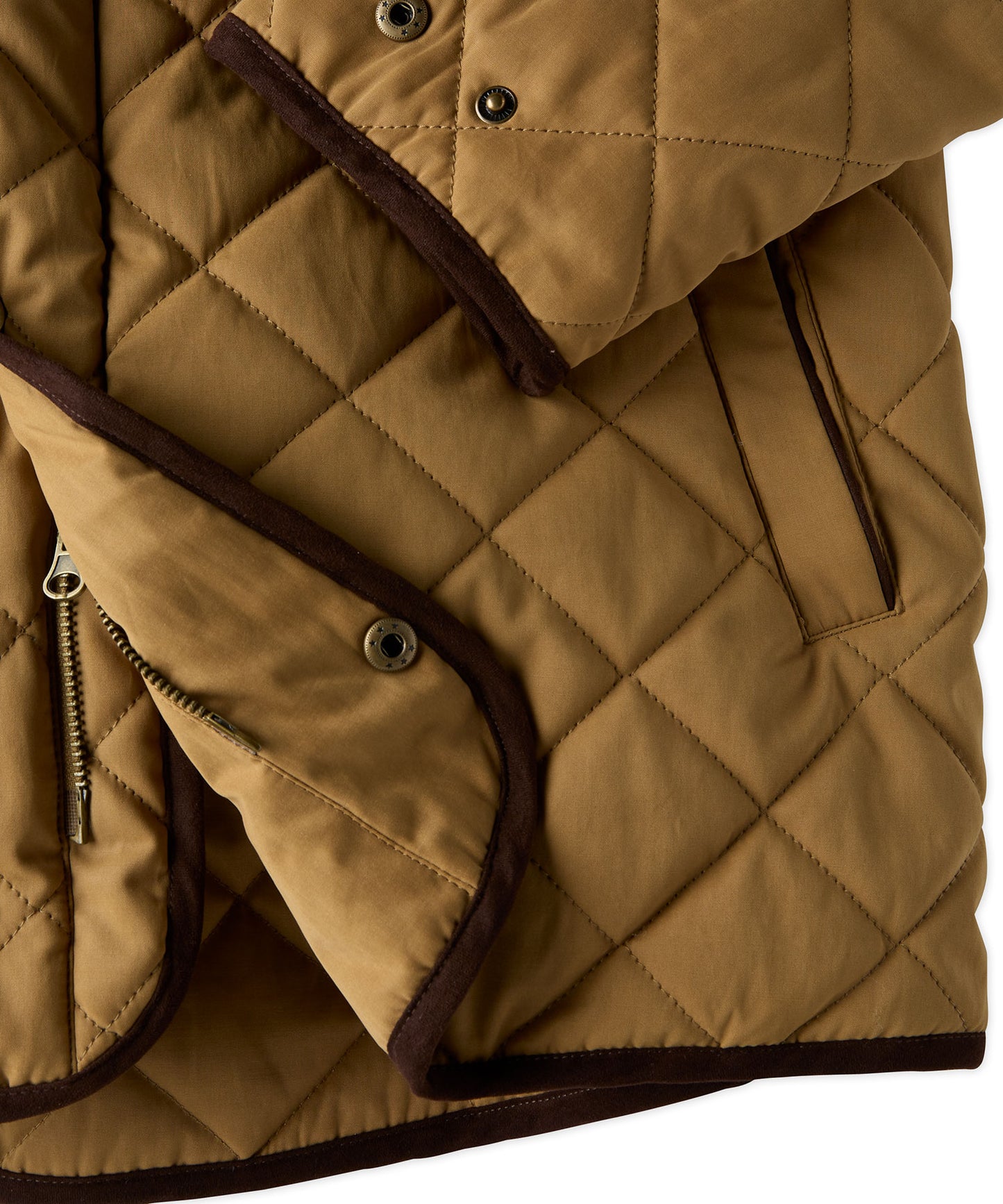 Brushed Poly-Nylon Quilted Jacket