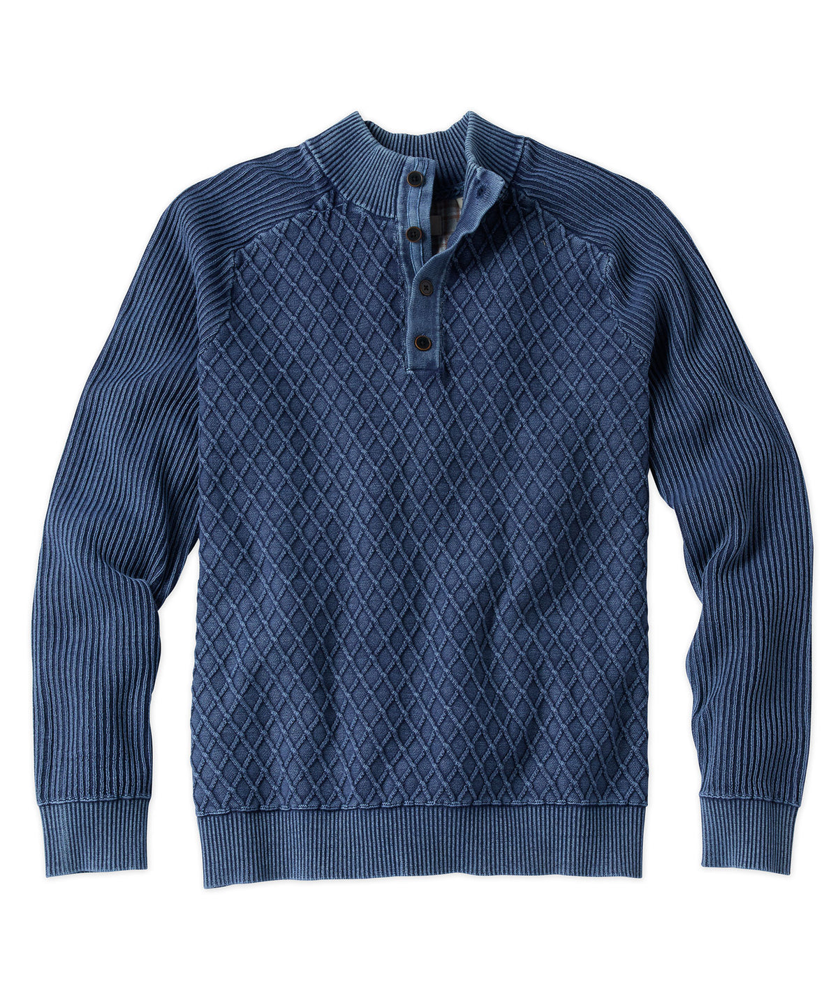 Button Mock Collar Sweater
