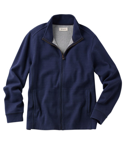 Double Knit Zip-Front Jacket