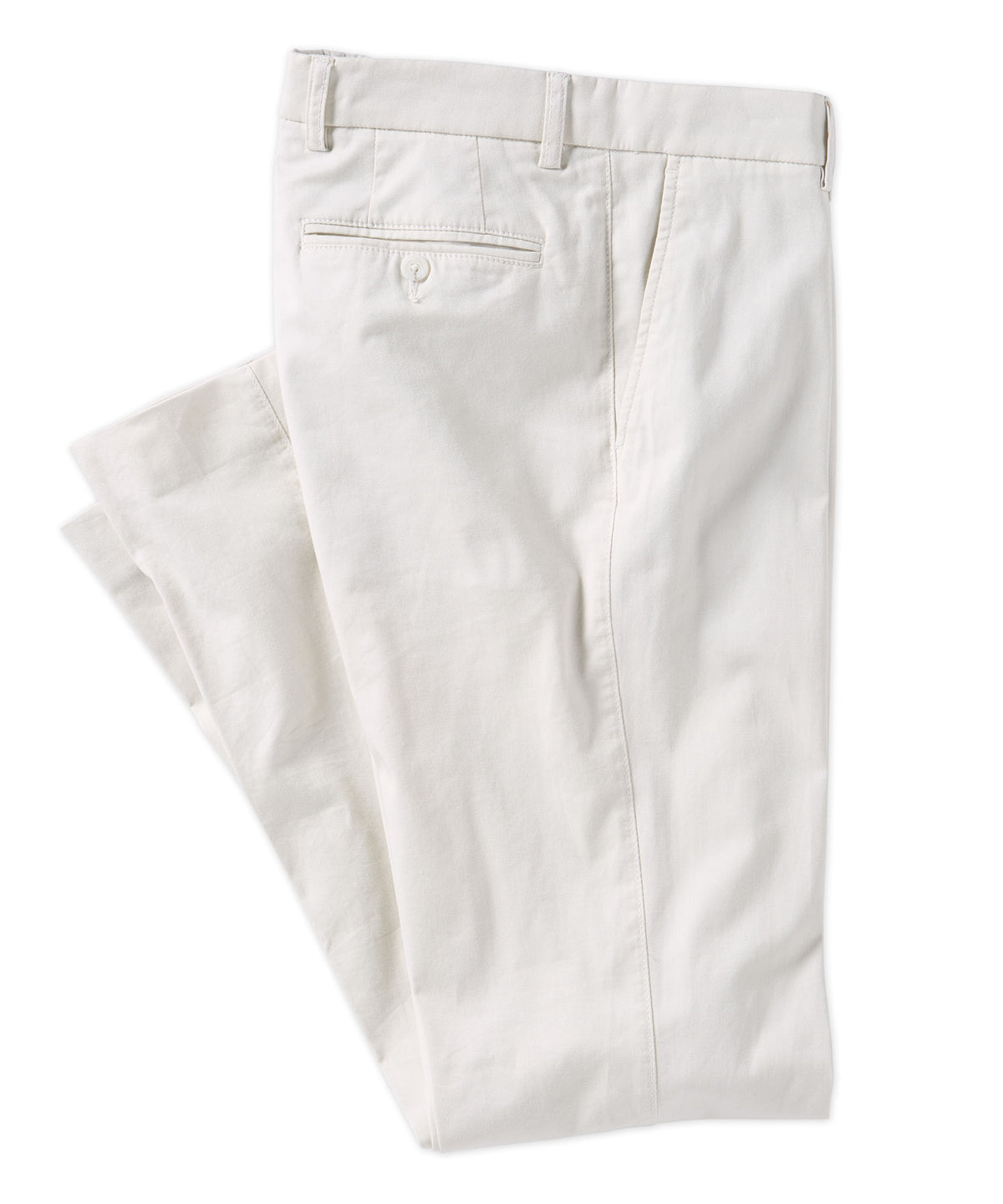 Pima Cotton Stretch Twill Flat-Front Pant
