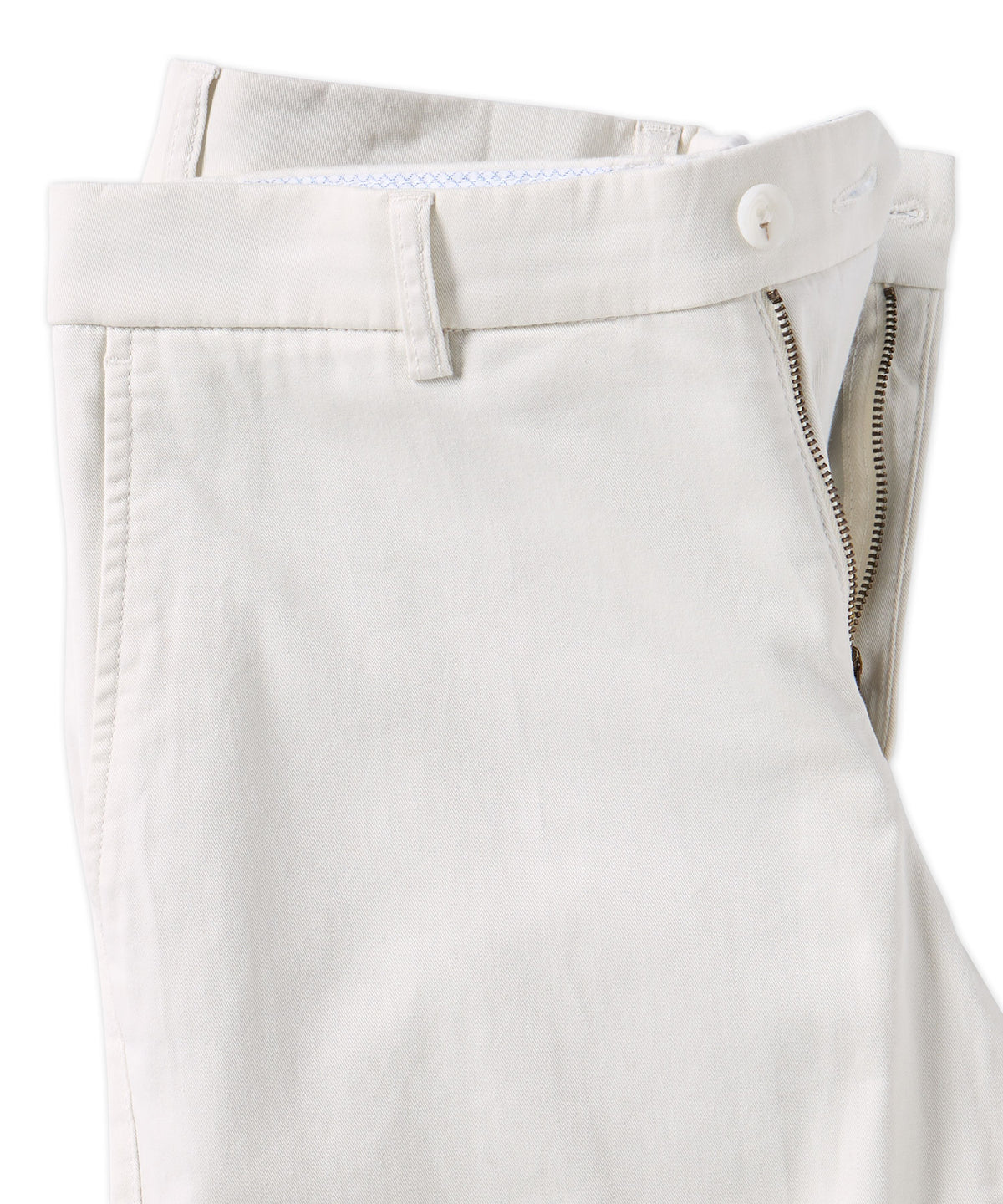 Pima Cotton Stretch Twill Flat-Front Pant