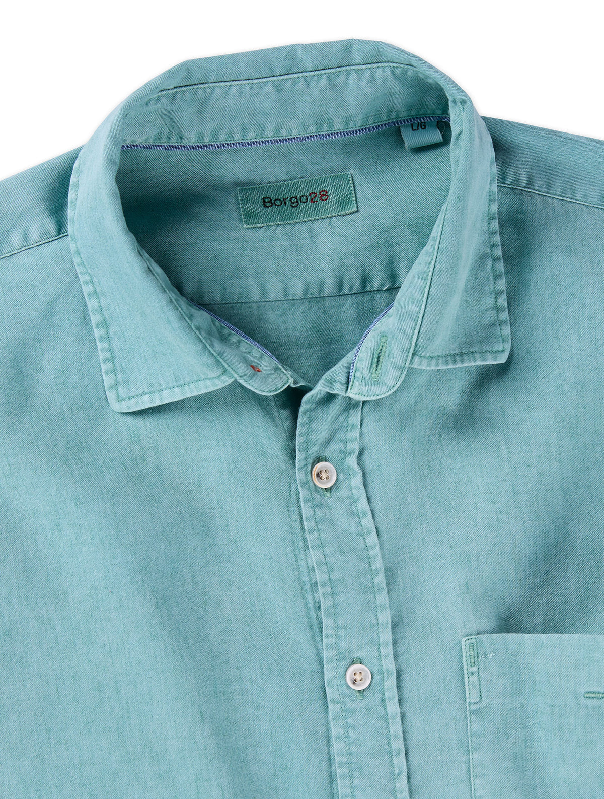 Sand Garment-Dyed Long Sleeve Sport Shirt