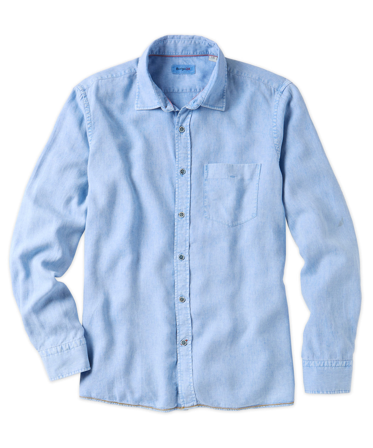 Sand Garment-Dyed Long Sleeve Sport Shirt