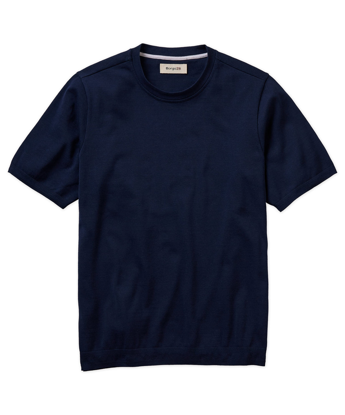 Fine-Ribbed Crewneck Tee Shirt
